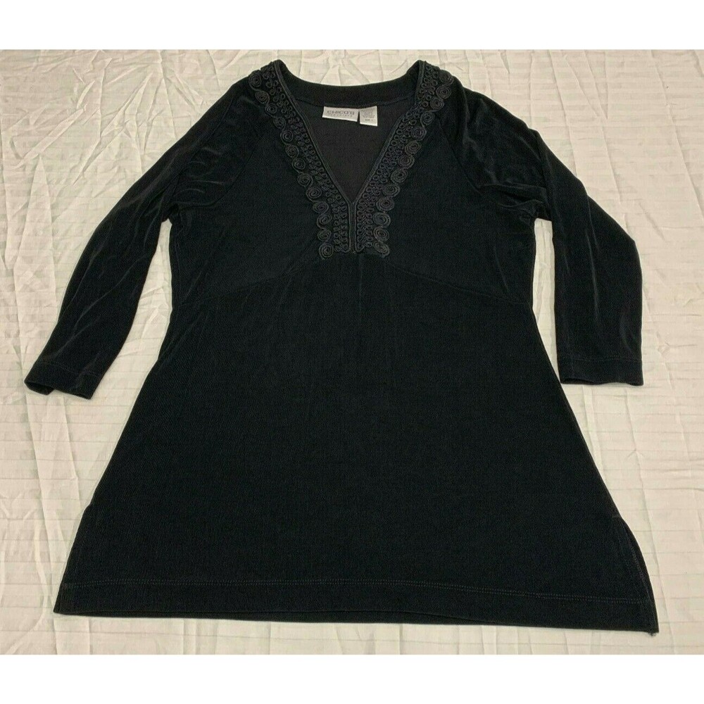 CHICOS TRAVELERS WOMENS BLOUSE SIZE 1
